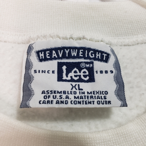 Vintage Lee Women's White Crewneck Sweatshirt Lace - Picture 5 of 8